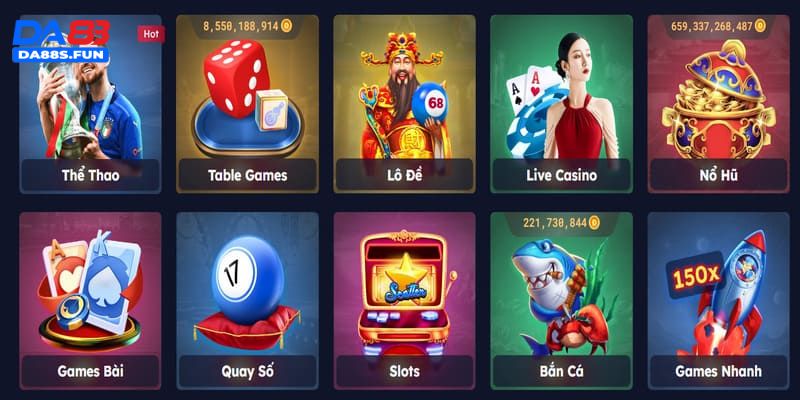 Nhà cái sở hữu kho game đa dạng 